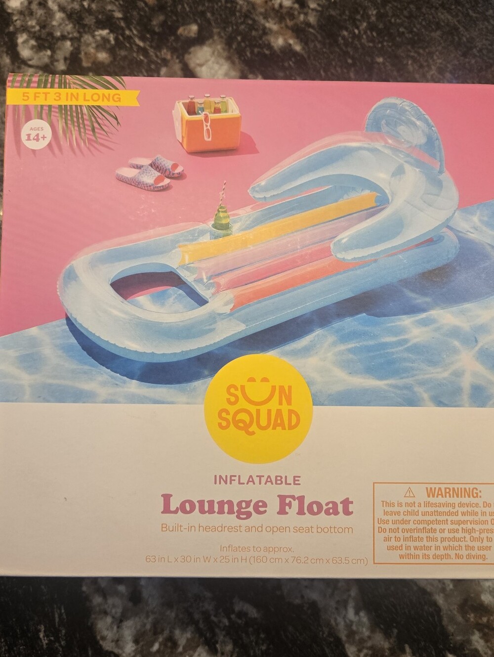 Sun Squad Inflatable Lounge Float